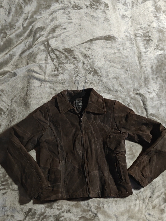Leather Works Jackets & Blazers - Leatherock Women's Dark Brown Suede Zip Jacket